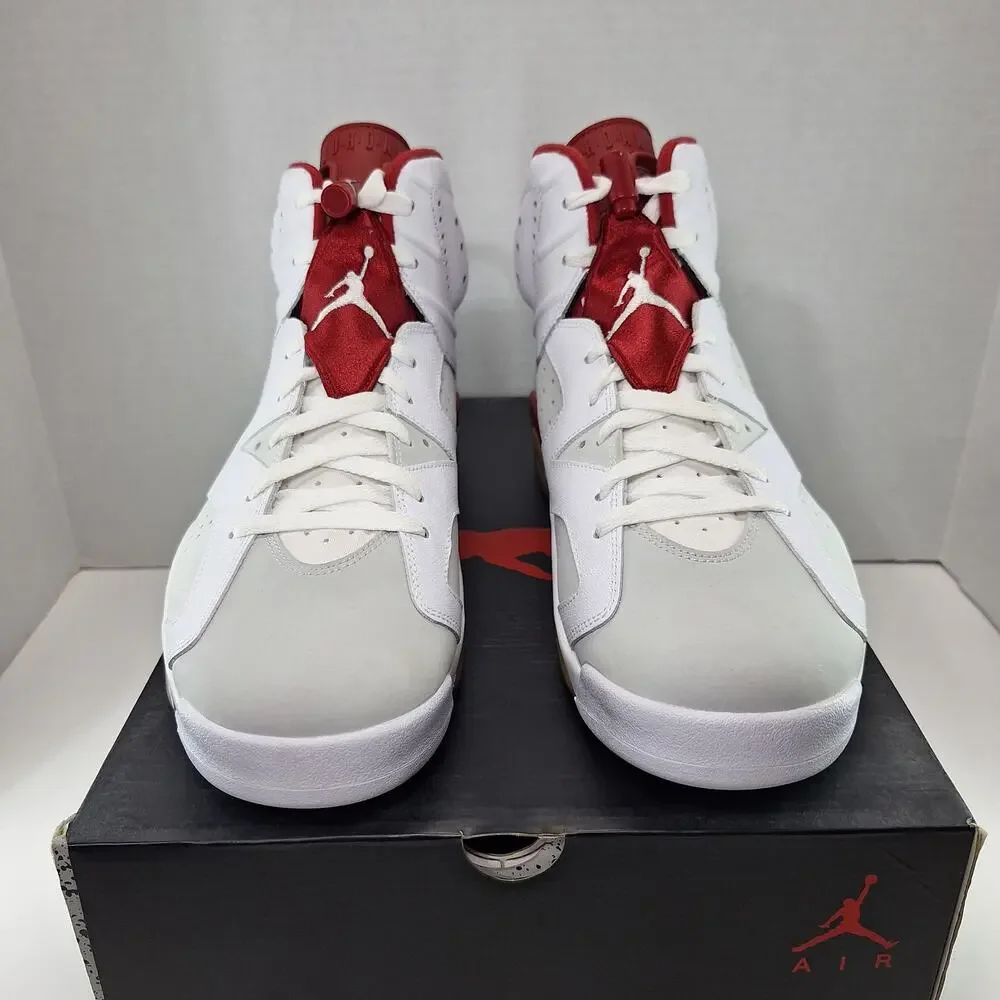 Air Jordan 6 Retro Mens 12 White Alternate 384664-113 Basketball Shoes Sneakers